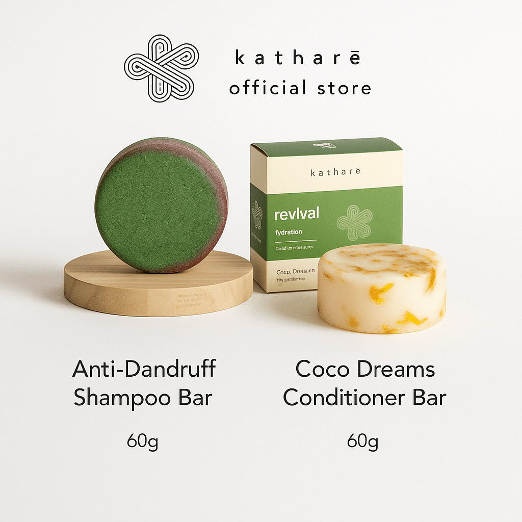 Shampoo and Conditioner Bar Duo - Katharē Hair Care