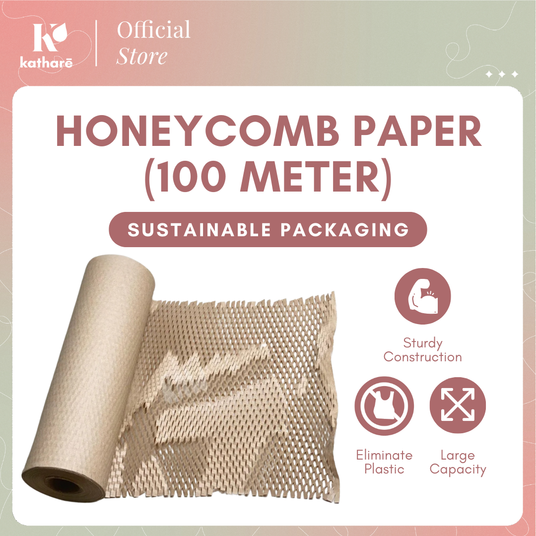 100m Eco-Friendly Kraft Honeycomb Paper for Gifting or Gift Wrapping