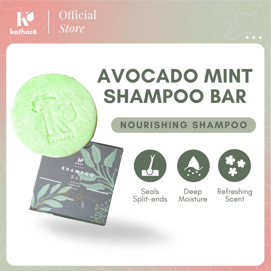 Avocado Mint Shampoo Bar 80g | Split End Repair