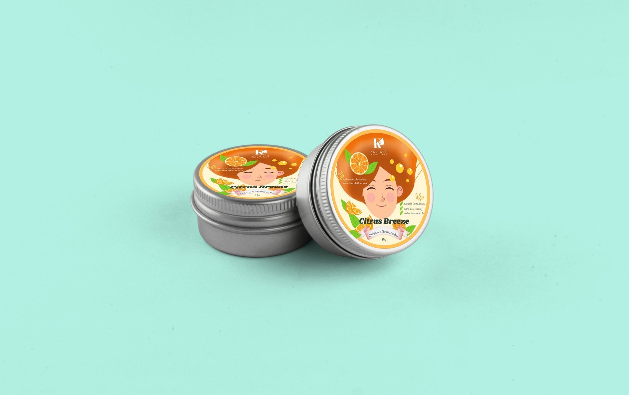 Citrus Breeze | Tear - Free Kid's Shampoo Bar 60g - Katharē Hair Care