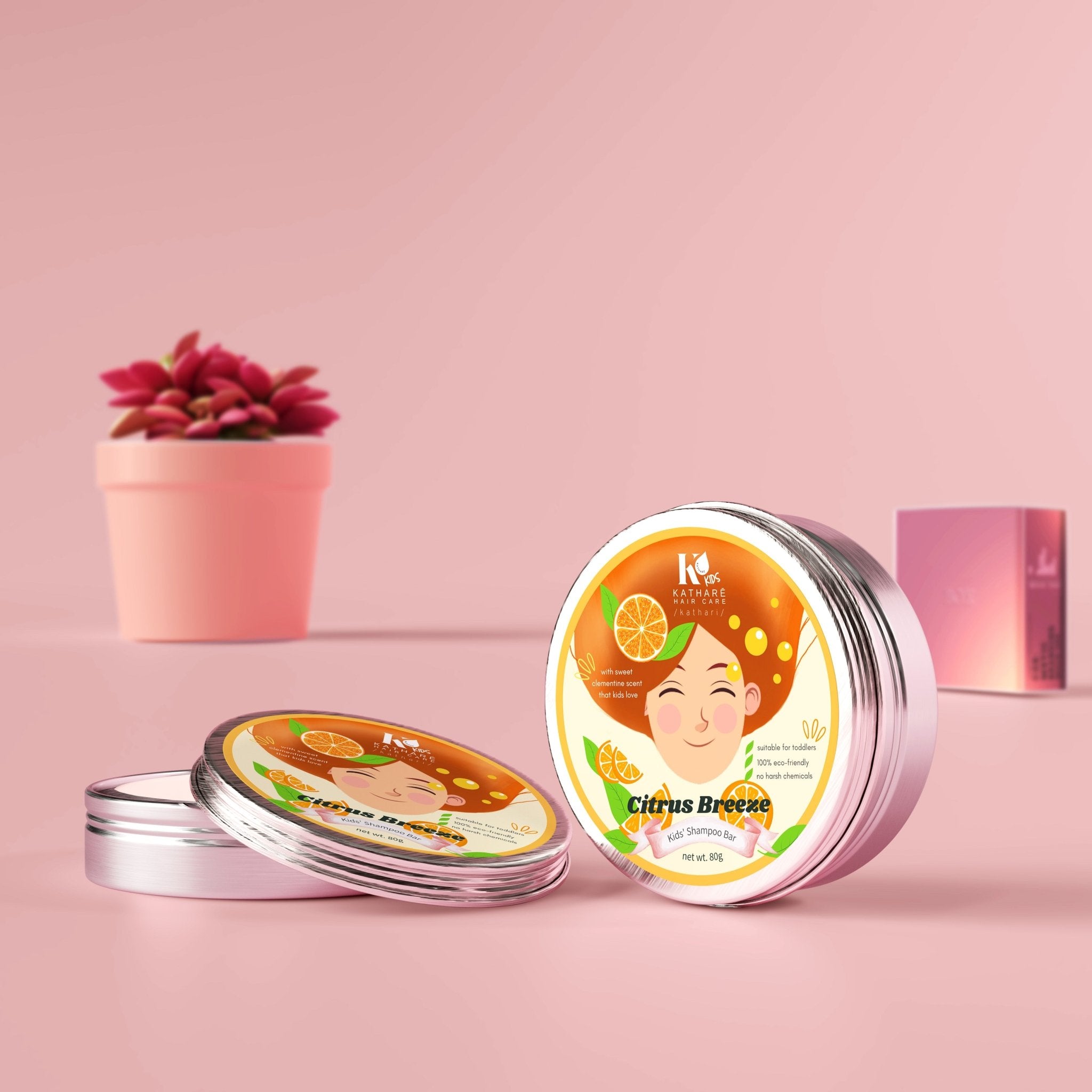 Citrus Breeze | Tear - Free Kid's Shampoo Bar 60g - Katharē Hair Care